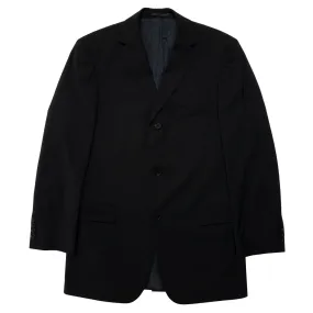 90s Virgin Wool Plain Weave Slim Tailored Jacket
