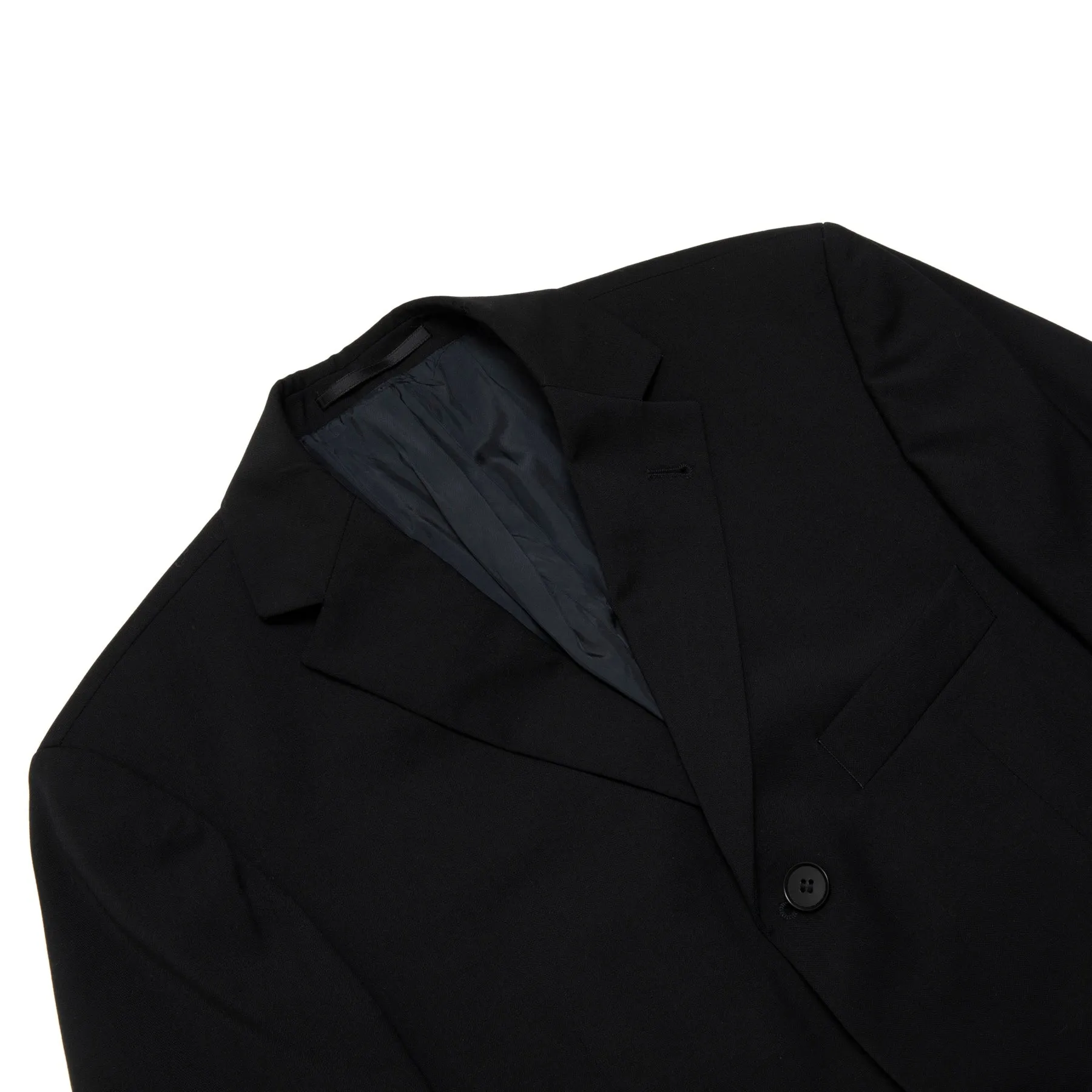 90s Virgin Wool Plain Weave Slim Tailored Jacket
