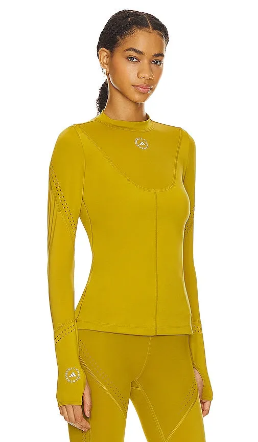 adidas by Stella McCartney Truepurpose Training Longsleeve Top in Olive