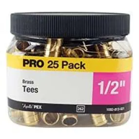 Apollo PEX Brass Tees PRO - 1/2" (25 Pack)