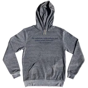 Be Tolerant With Others And Strict With Yourself. - Marcus Aurelius Quote Tees Tri-Blend Hoodie