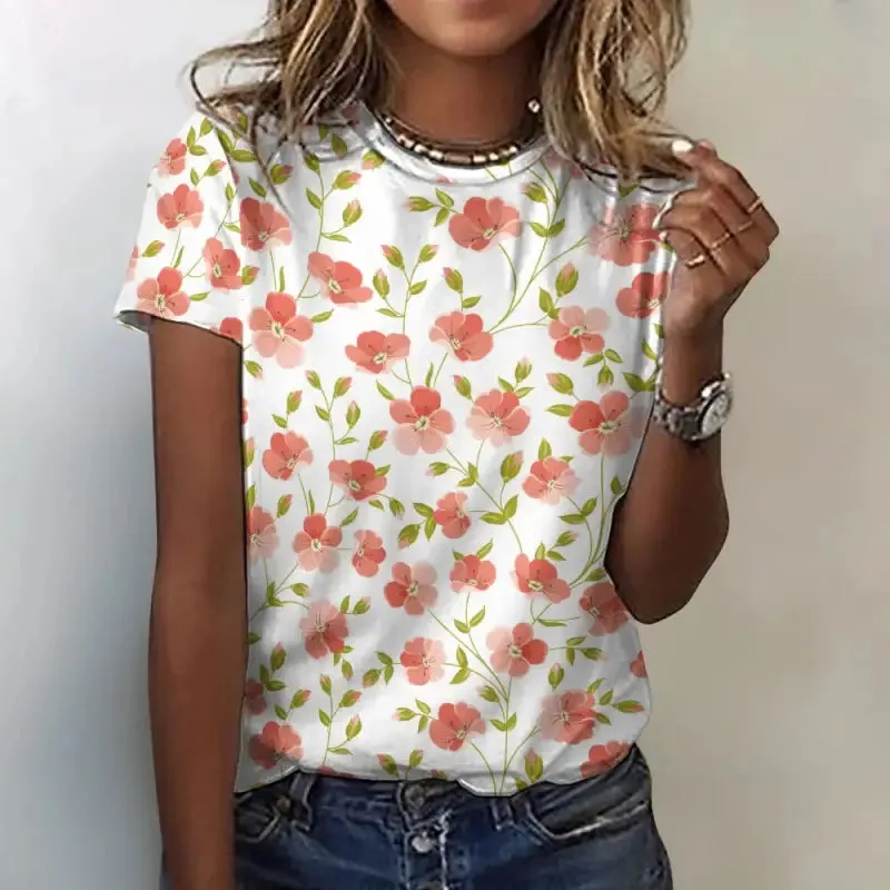 Blooming Brilliant Women's Floral T-Shirt for Garden Vibes