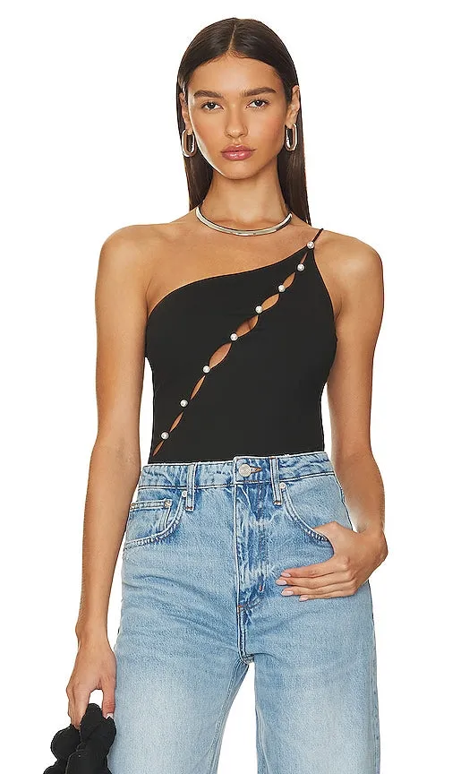 CAMI NYC Kalea Bodysuit in Black