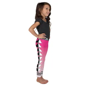 Centered Pink Fade Kid's Leggings 2T-7