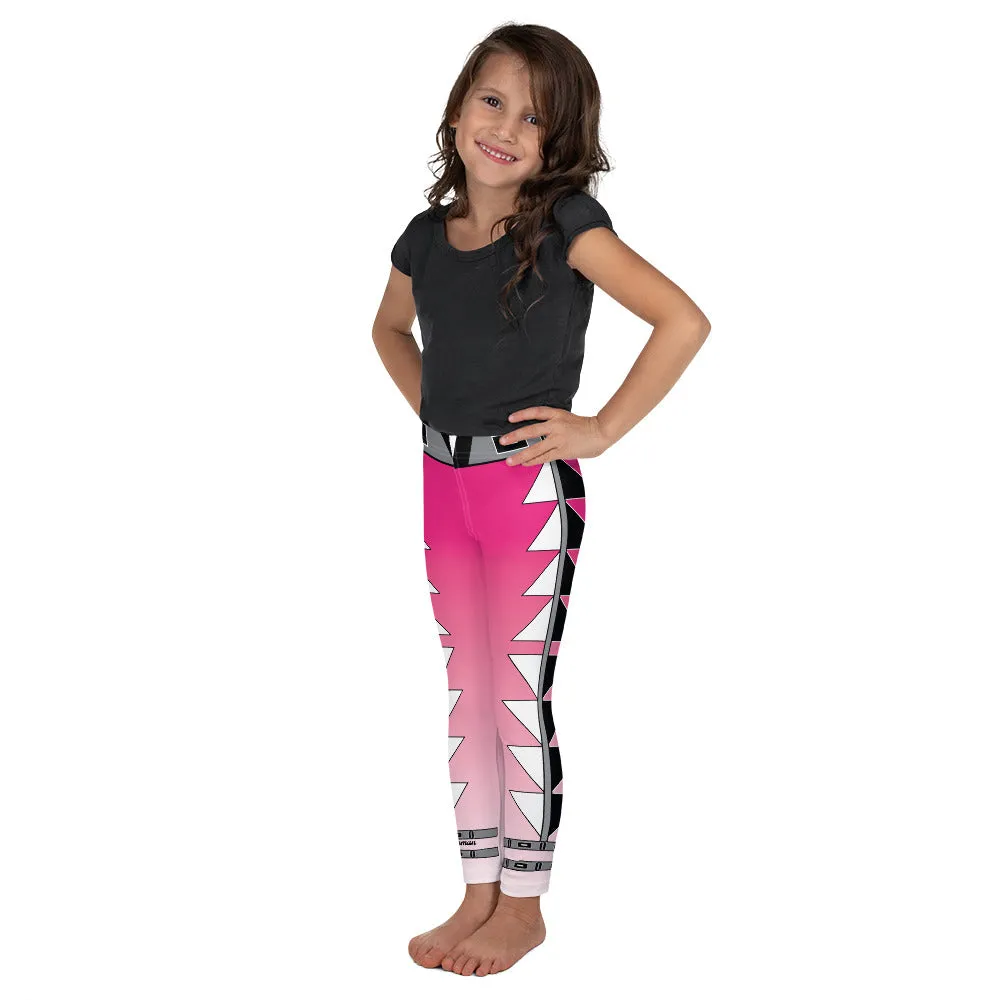 Centered Pink Fade Kid's Leggings 2T-7