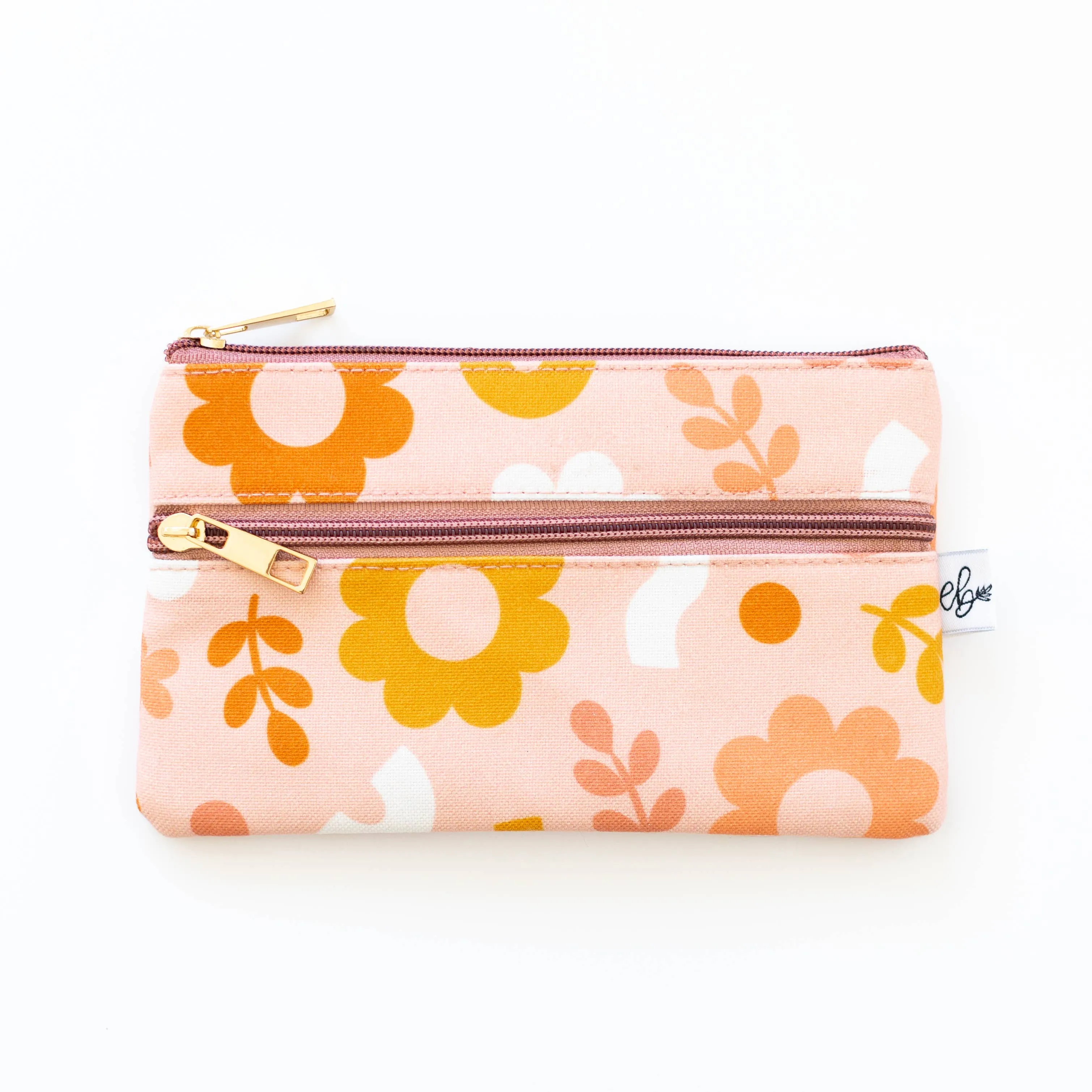 Funky Floral Beige Pouch
