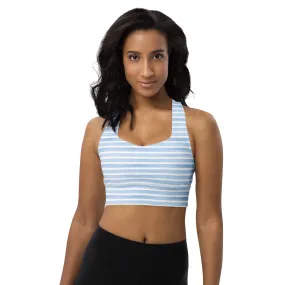 FYD Longline Racerback Sports Bra in pastel stripes