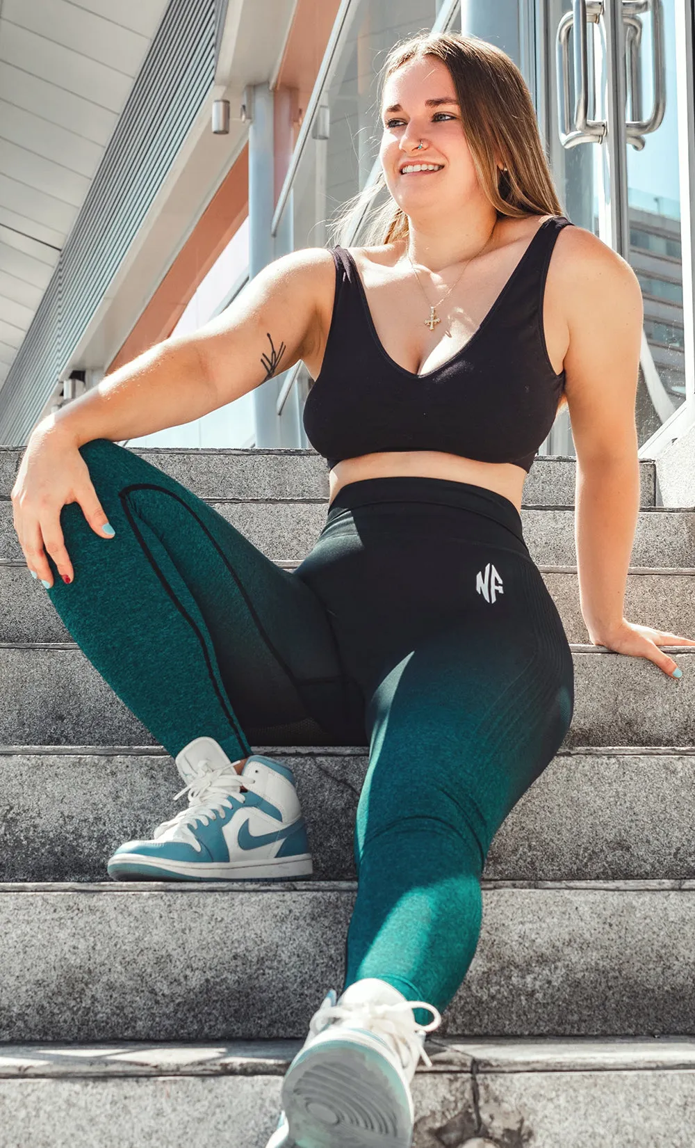 Leggings Seamless Squat Proof 3.0 - Black and green
