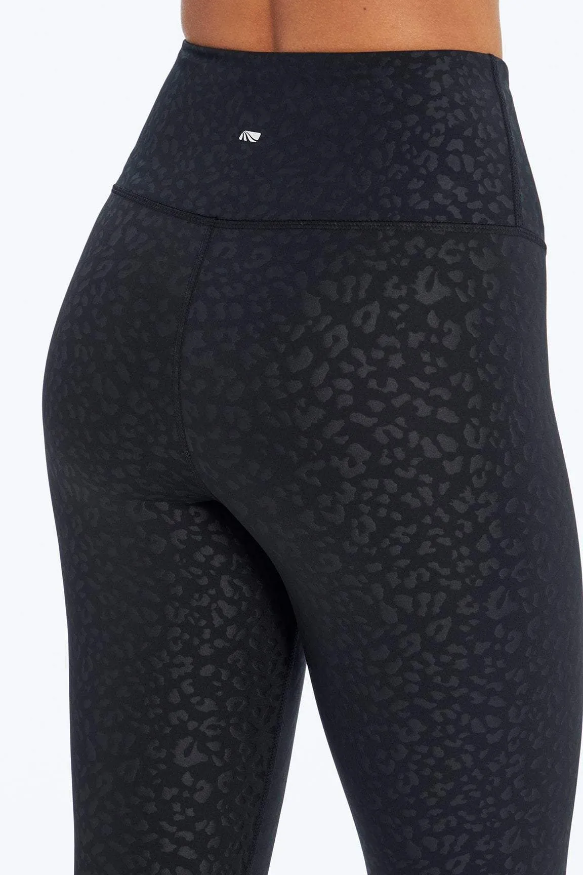 Opatek Embossed Ankle Legging (Black Leopard Emboss)