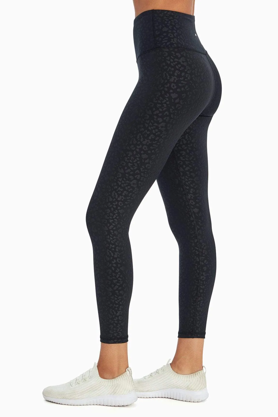 Opatek Embossed Ankle Legging (Black Leopard Emboss)
