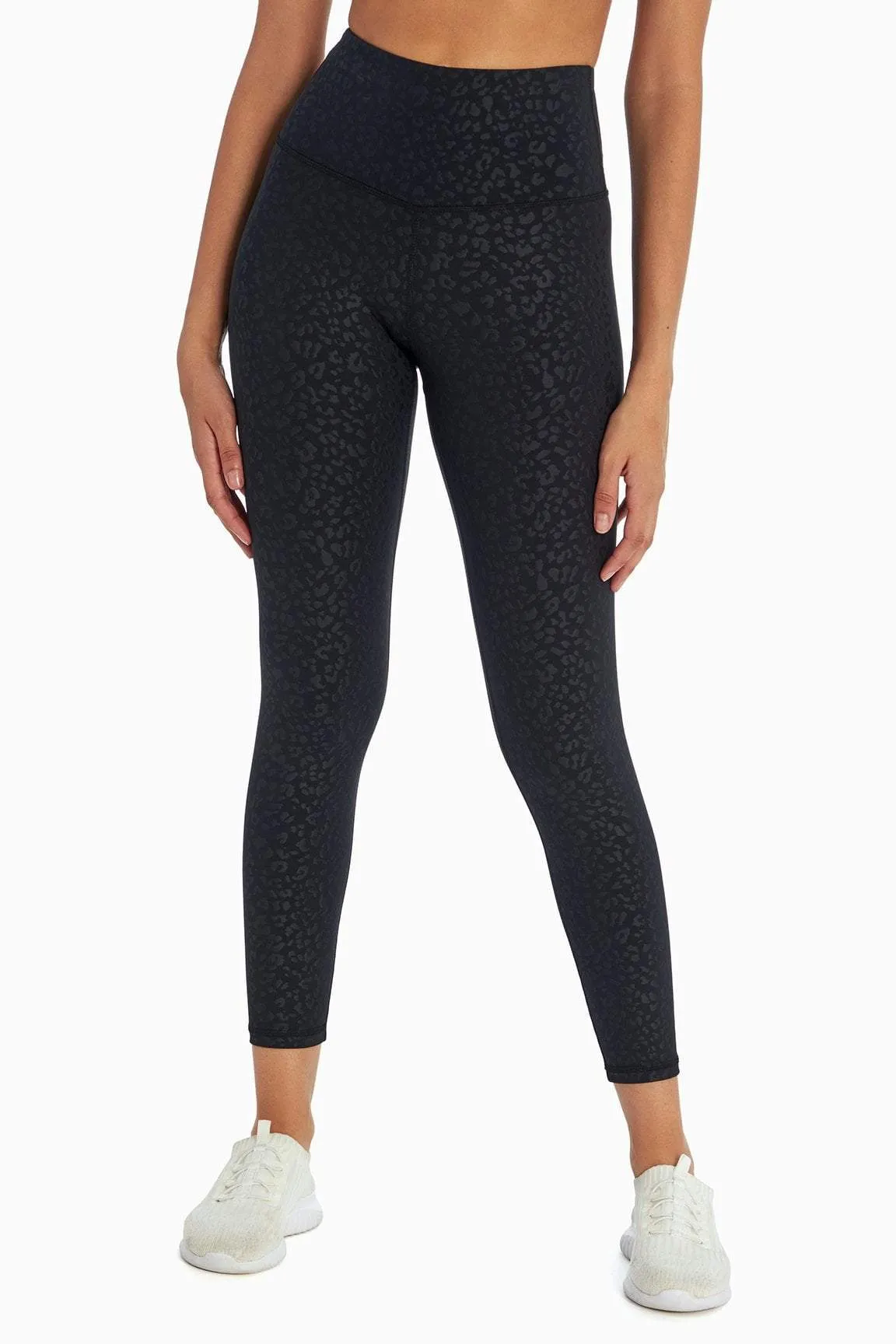 Opatek Embossed Ankle Legging (Black Leopard Emboss)