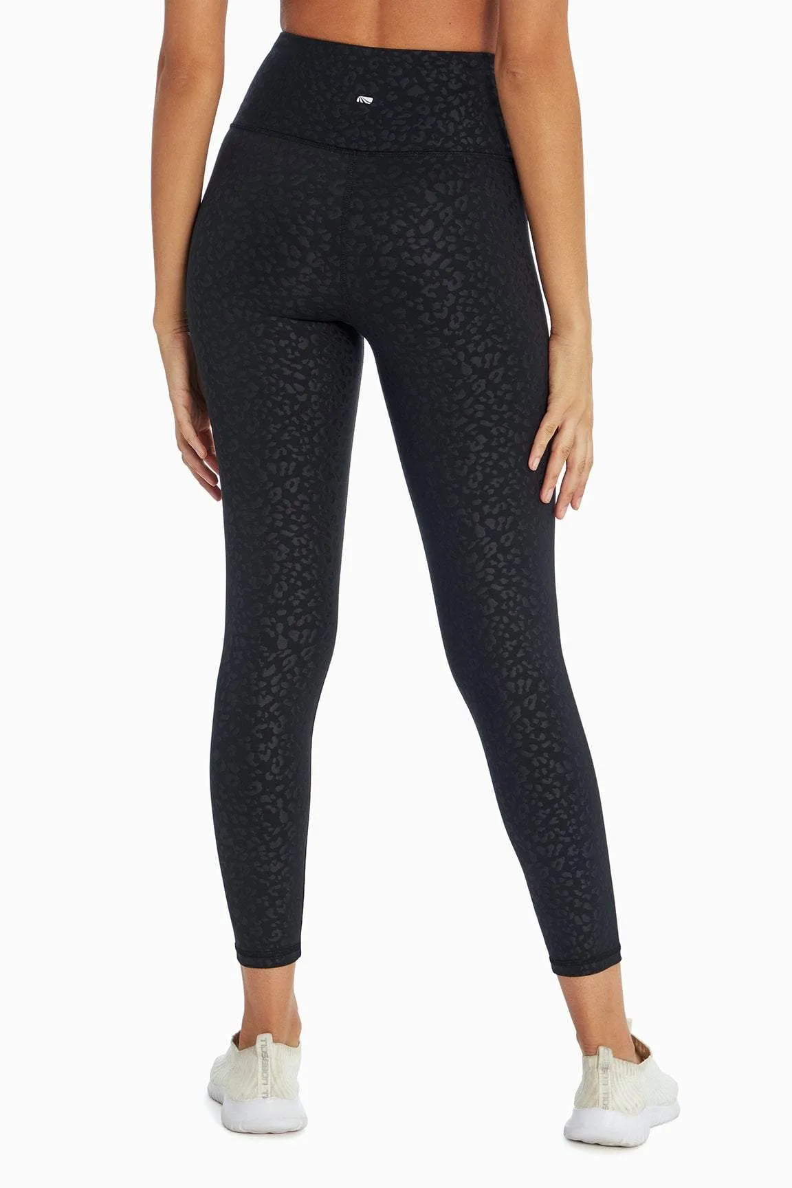 Opatek Embossed Ankle Legging (Black Leopard Emboss)