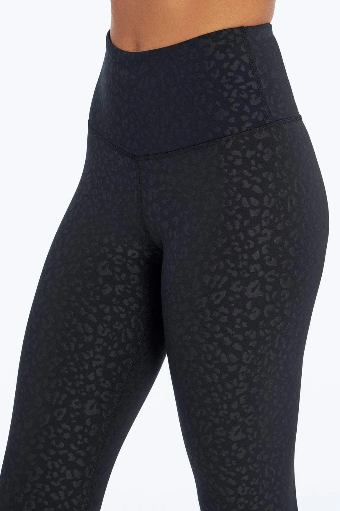 Opatek Embossed Ankle Legging (Black Leopard Emboss)