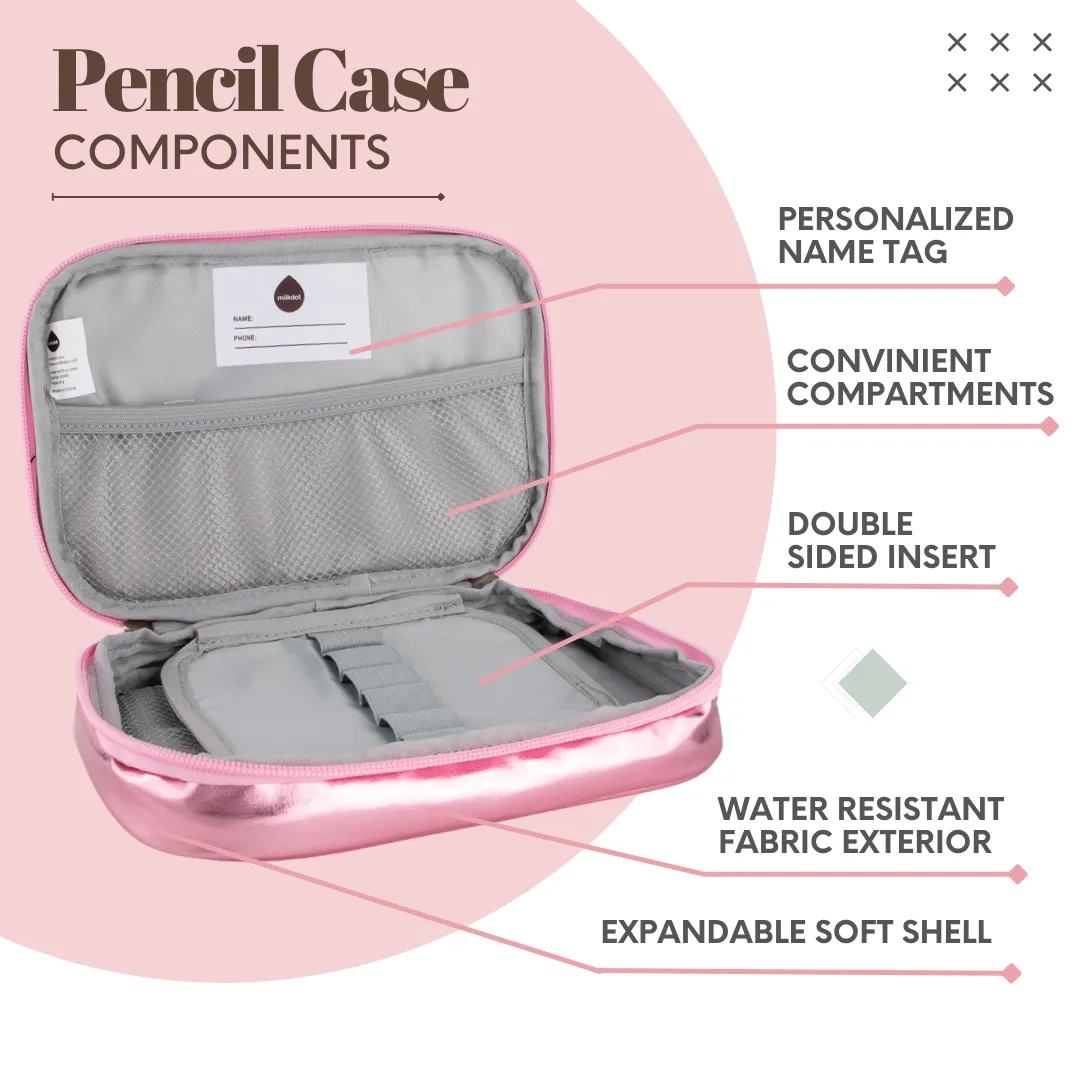 Pencil Case | Pink Metallic