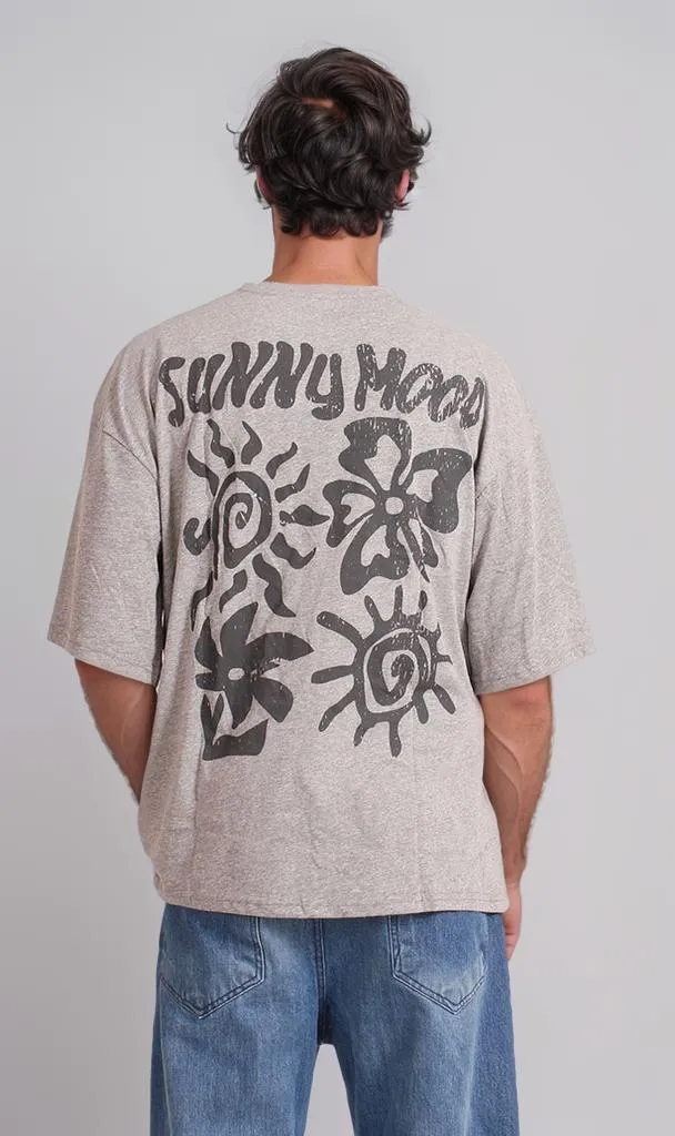 R207291 -Sunny Mood Graphic Tee - Grey