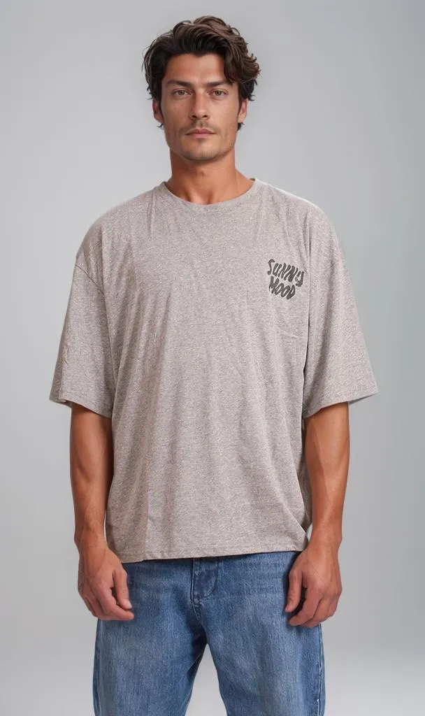 R207291 -Sunny Mood Graphic Tee - Grey