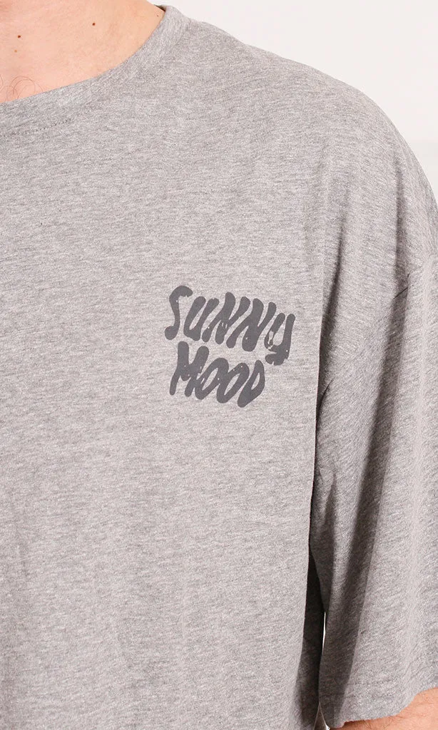 R207291 -Sunny Mood Graphic Tee - Grey
