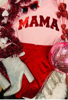 Red Foil Mama Tee