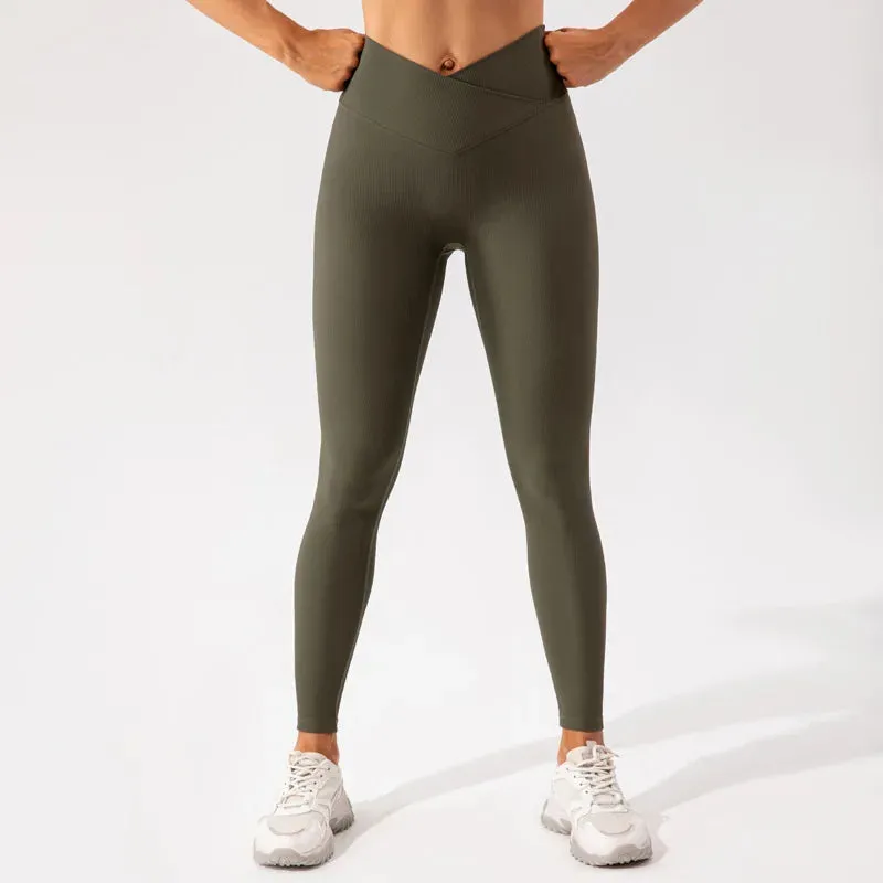 Ribbing Stretch Seamless Sport Pants