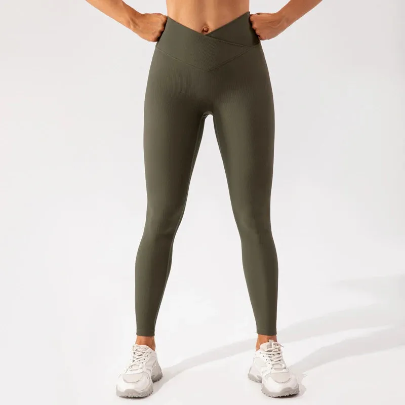 Ribbing Stretch Seamless Sport Pants