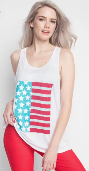 Robin's American Flag Racer Back Tank