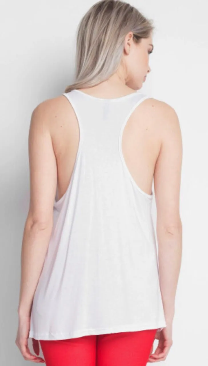Robin's American Flag Racer Back Tank