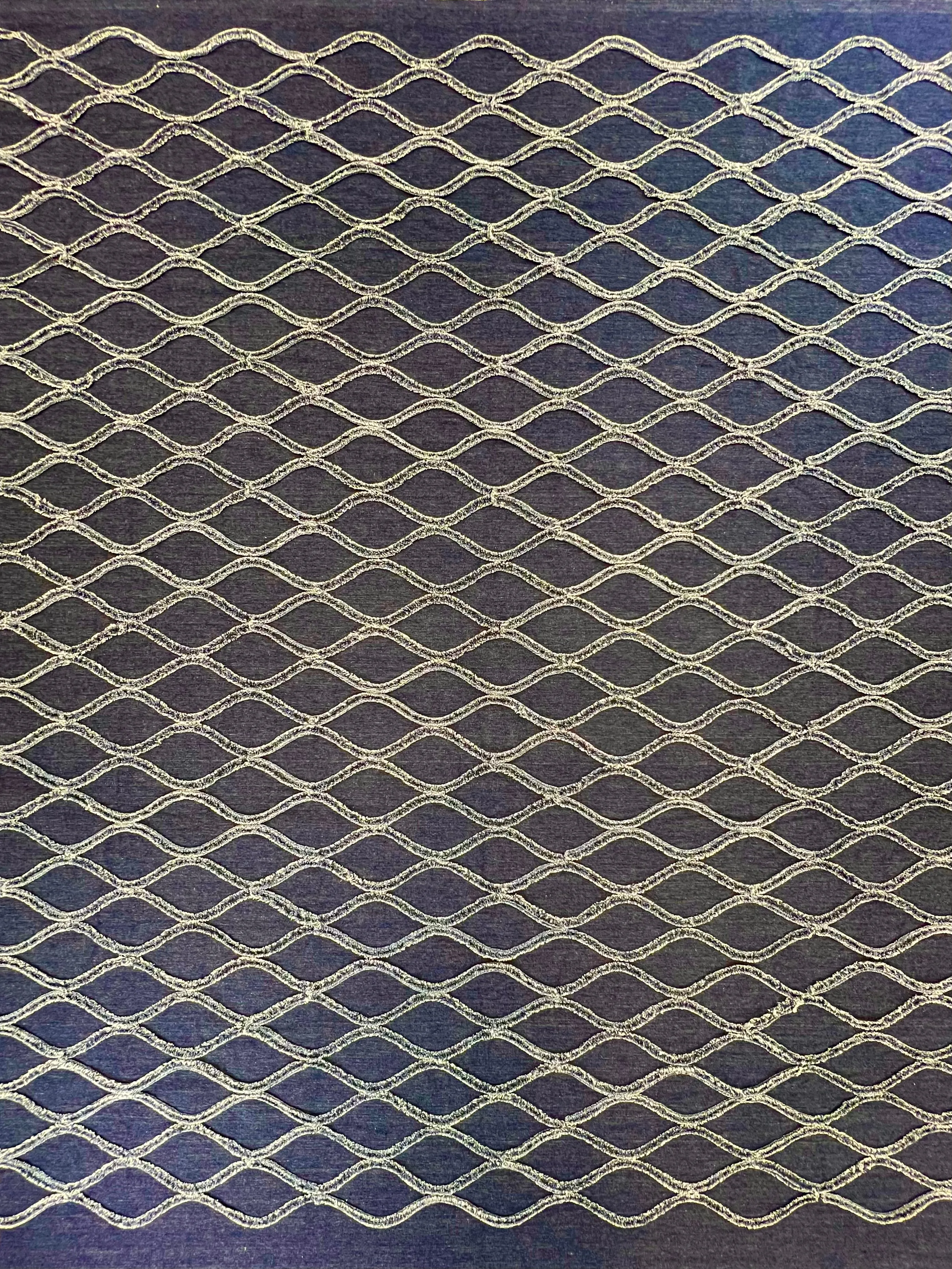 Textured Denim Wave Fabric